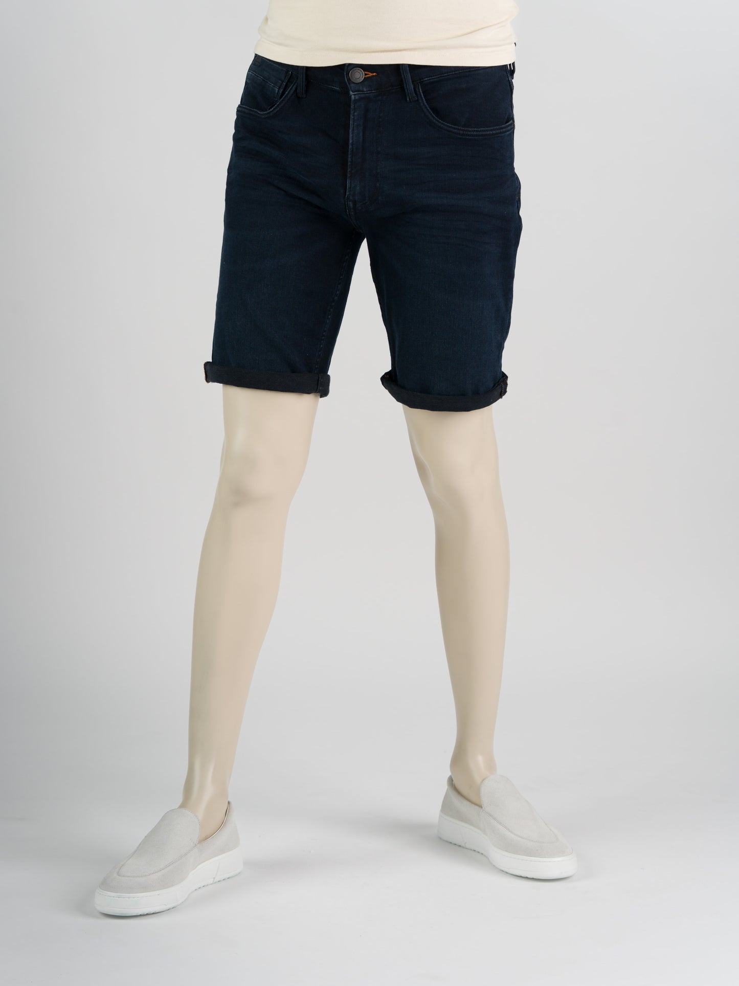 247Jeans Palm Slim Short SH04 – Heren Denim Short Blue Black Denim