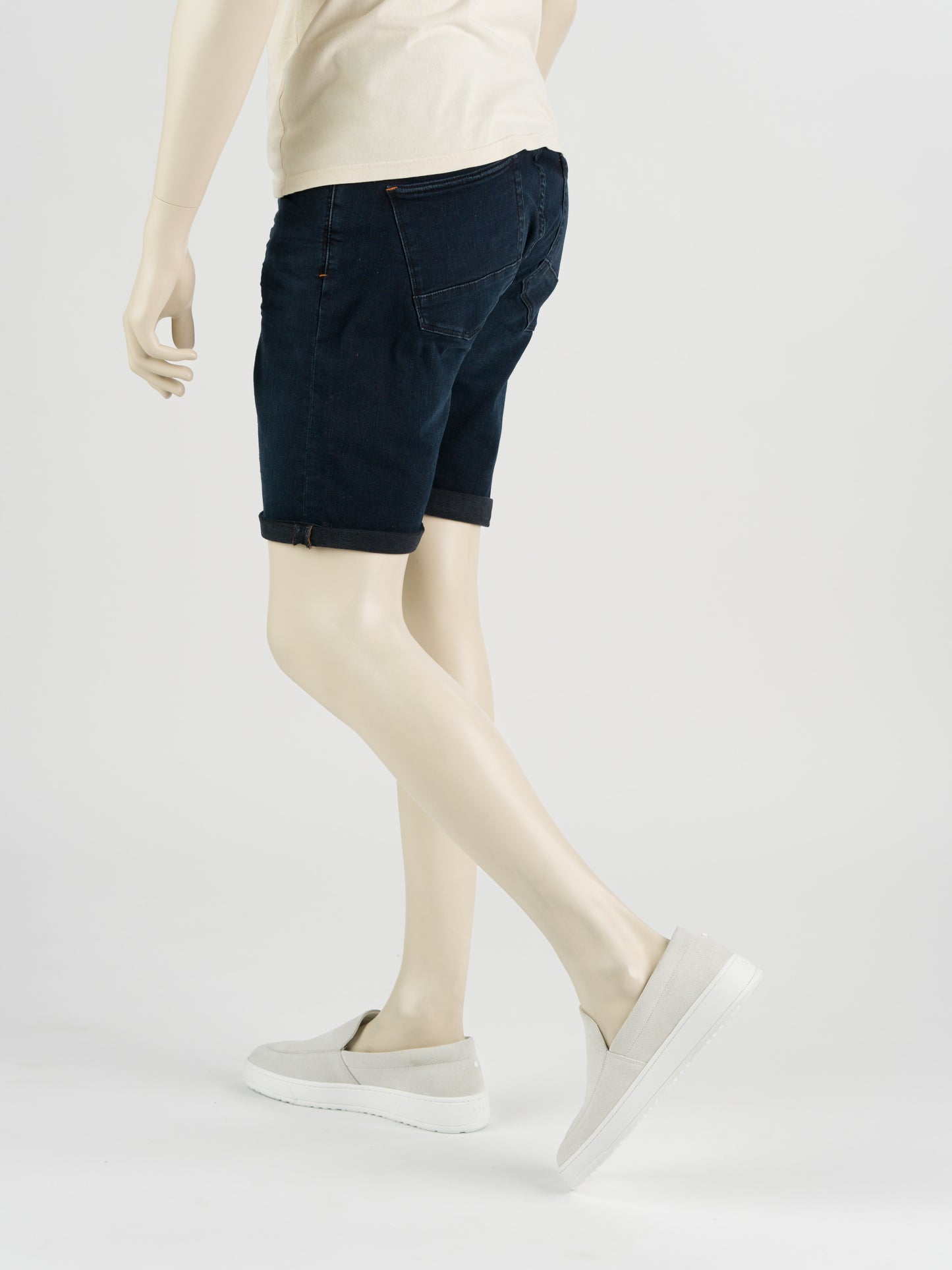 247Jeans Palm Slim Short SH04 – Heren Denim Short Blue Black Denim
