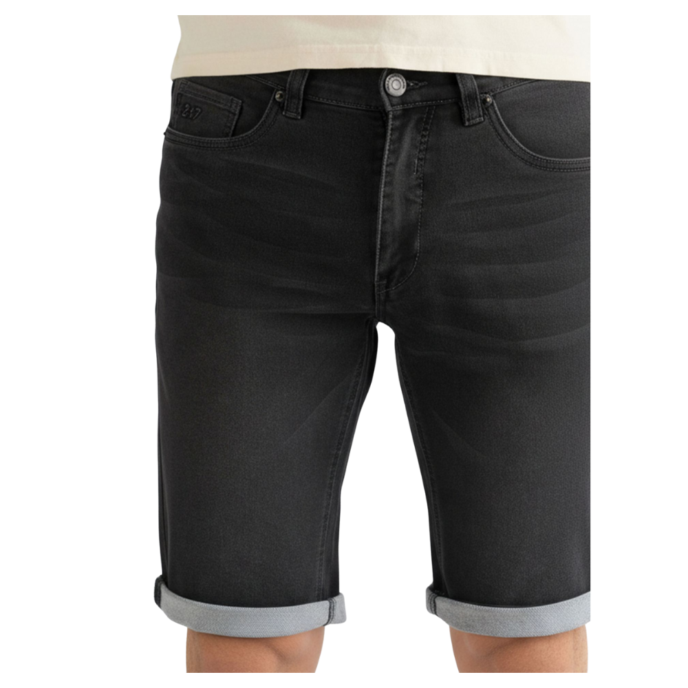 247Jeans Elm Short J04 – Heren Denim Short Dark Grey